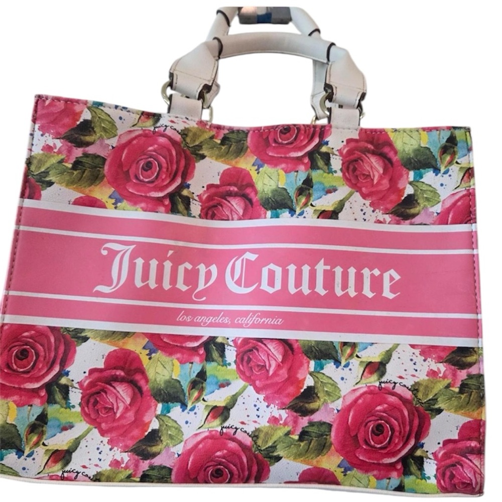 Juicy Couture Billboard Floral Satchel Tote Like New